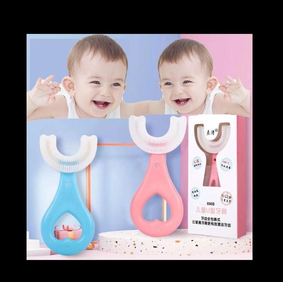 Cepillo De Dientes Para Niños En Forma De U Silicona